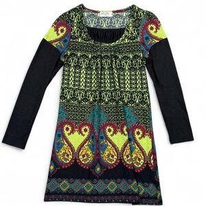 Funky People Y2K Boho Paisley Mini Dress Size M